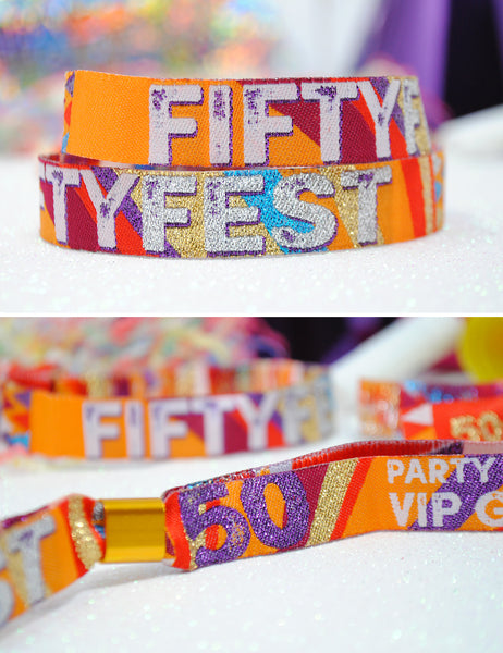 50th birthday party wristbands