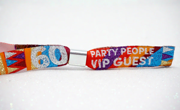 60 60th birthday party festival wristband accessories