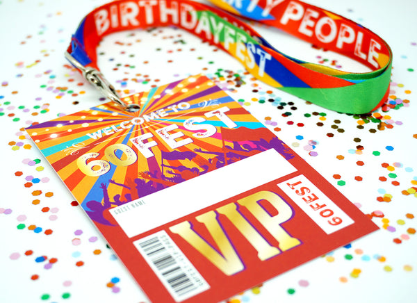 60fest 60th festival birthday party vip lanyards