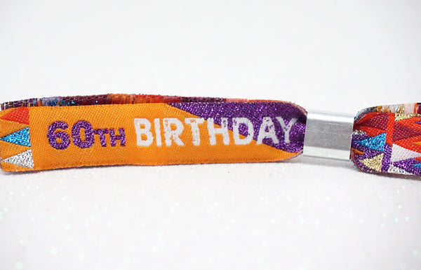 60 FEST birthday party festival wristbands favours