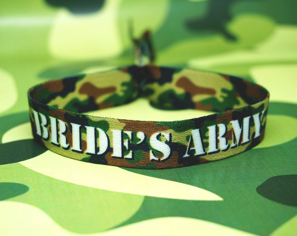 brides army theme hen party night wristbands accessories