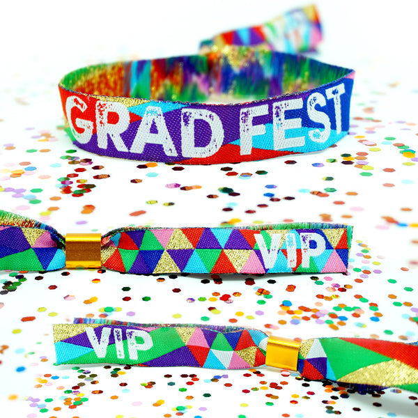 GRAD FEST graduation festival party festival wristbands