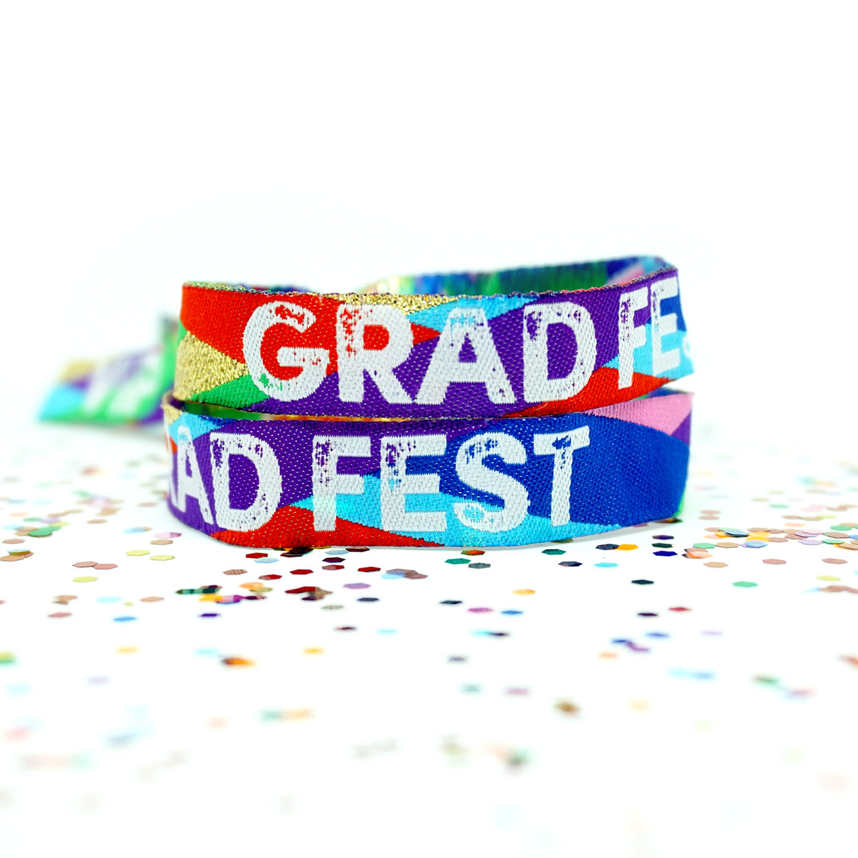 GRADFEST graduation party festival wristbands favours