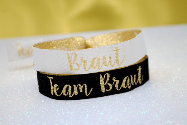 Team Braut (GERMAN) Hen Party Wristbands ~ Junggesellinnenabschied JGA Armbänder ~ JGA Bracelet
