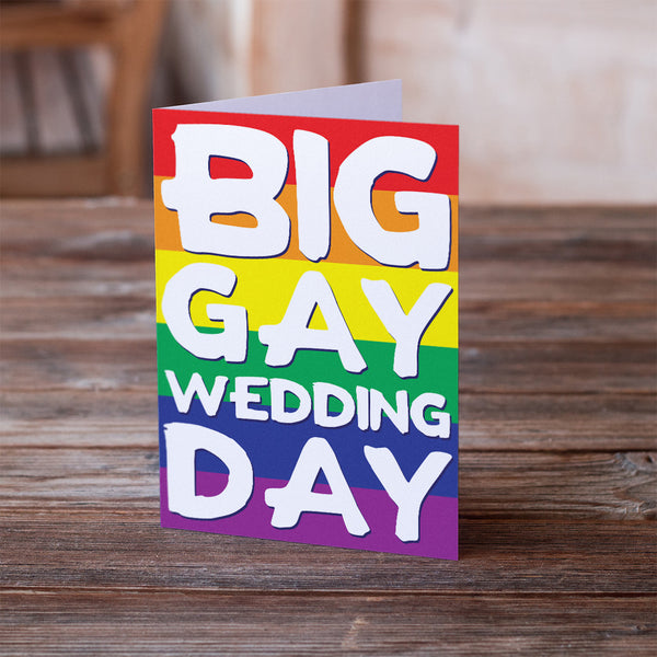 LGBT wedding card big gay wedding day wedding