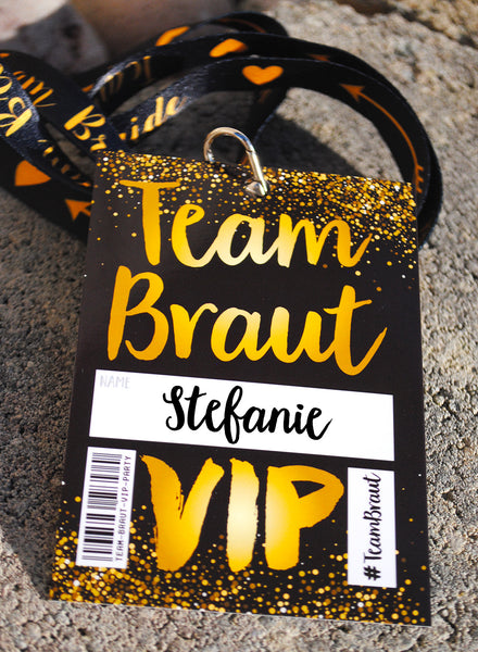 Team Braut VIP Pass-Junggesellinnen-Abzugsleine - Team Braut Junggesellinnenabschied