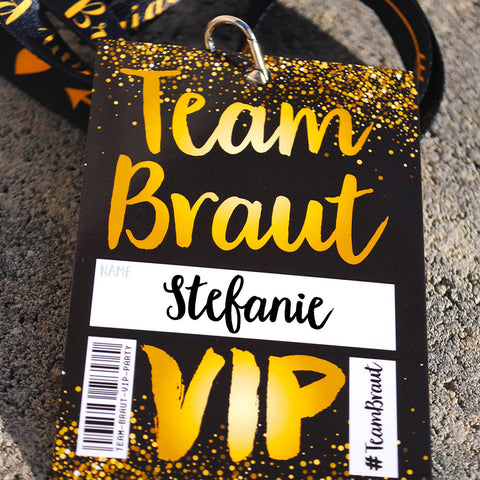 Team Braut VIP Pass-Junggesellinnen-Abzugsleine - Team Braut Junggesellinnenabschied