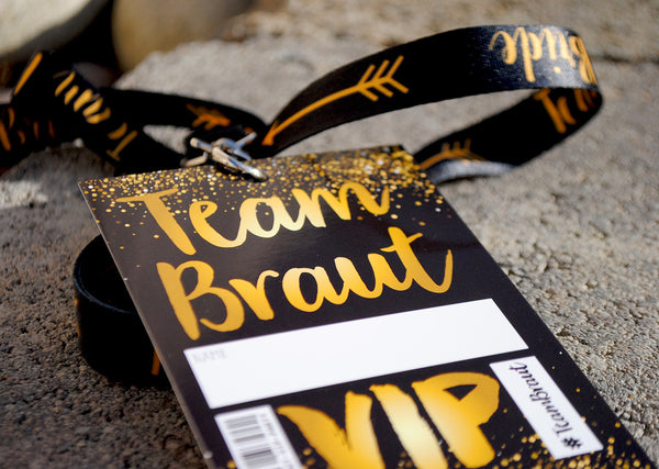 Team Braut VIP Pass-Junggesellinnen-Abzugsleine - Team Braut Junggesellinnenabschied
