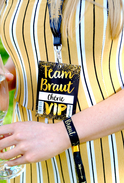 Team Braut VIP Pass-Junggesellinnen-Abzugsleine - Team Braut Junggesellinnenabschied