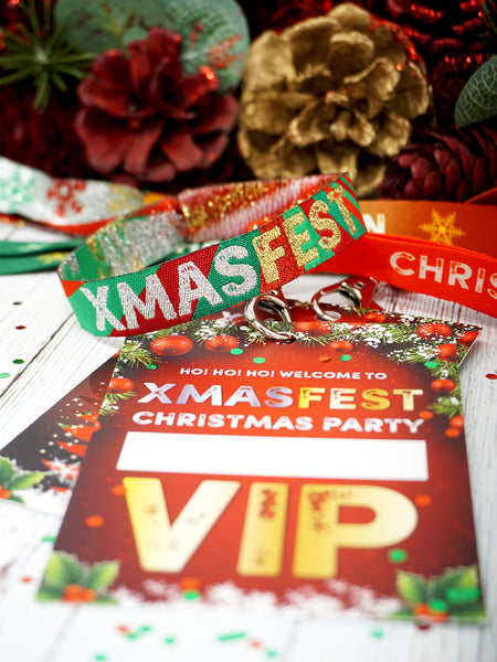 XMASFEST christmas party festival vip lanyards wristbands