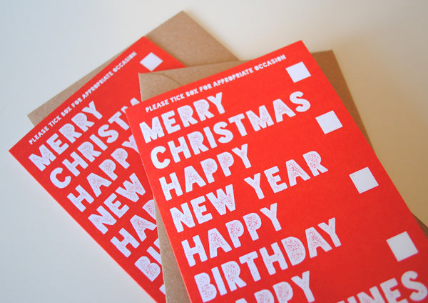 multi occasions funny greeting card, funny multi occasions christmas card, tesco poundland christmas greeting cards