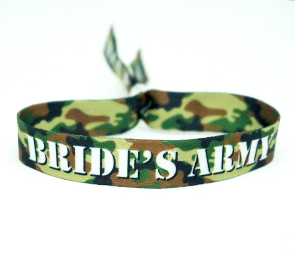 team bride camouflage army hen party bracelets WRISTBAND