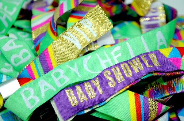 Babychella Baby Shower Festival Party Favour Wristbands