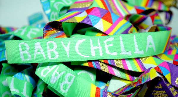 Babychella Baby Shower Festival Party Favour Wristbands