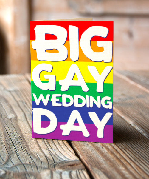 big gay wedding day wedding card LGBT wedding mr and mr same sex marriage lesbian gay couple mrs & mrs