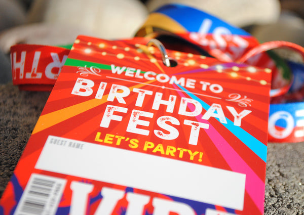 BIRTHDAYFEST ® Festival Birthday Party VIP Lanyards