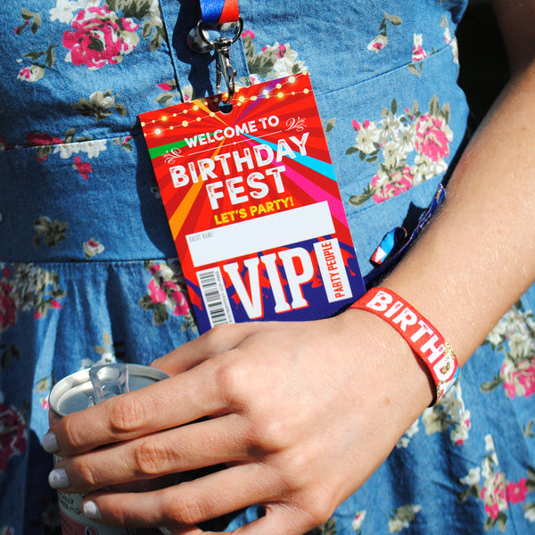 BIRTHDAYFEST ® Festival Birthday Party VIP Lanyards