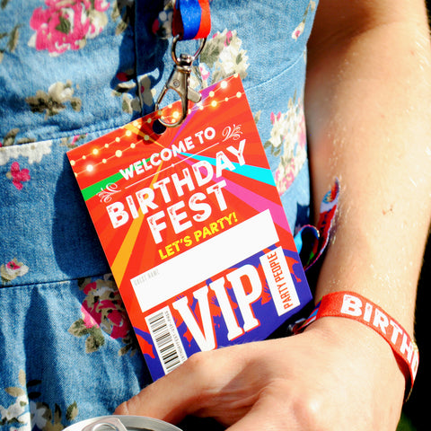 BIRTHDAYFEST ® Festival Birthday Party VIP Lanyards