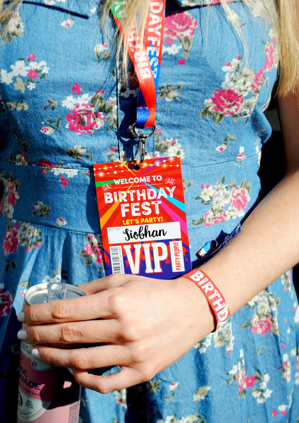 BIRTHDAYFEST ® Festival Birthday Party VIP Lanyards