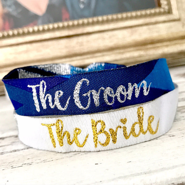 The Bride & The Groom Wedding Wristbands