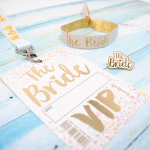 bride to be hen do party accessories wristband lanyard badge