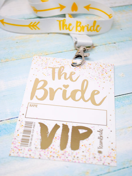 bride to be hen party vip pass lanyard