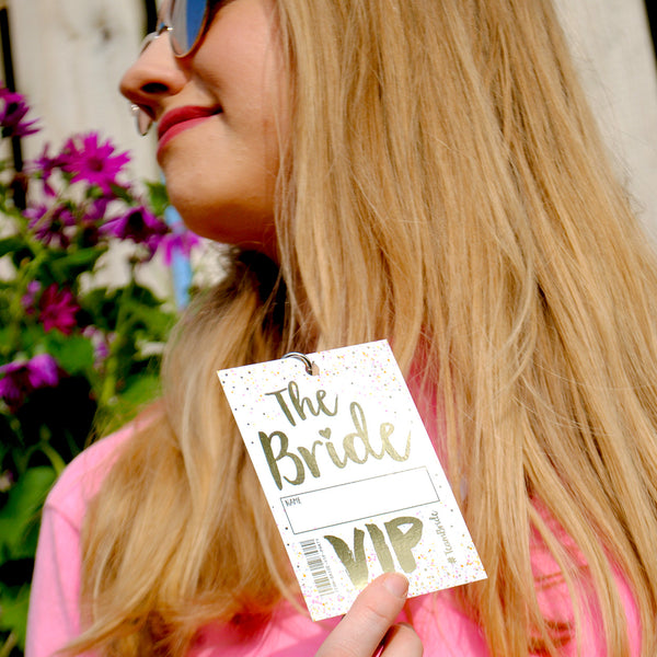 bride to be hen do night vip pass lanyard