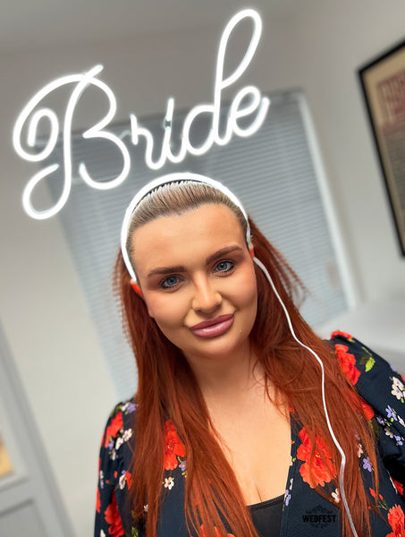 bride to be wedding hen party neon head piece head band