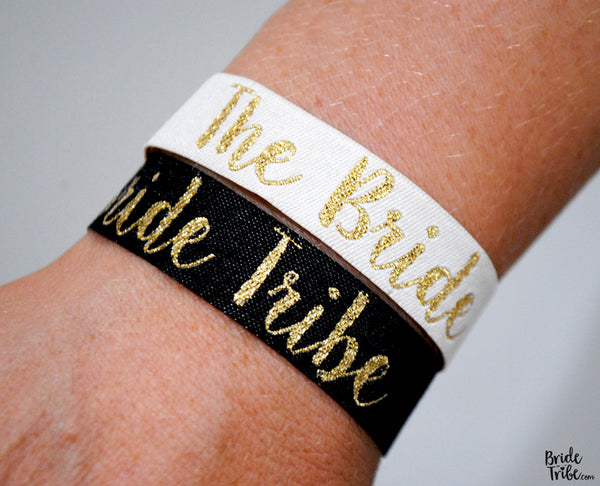 Bride Tribe Silver & Black Hen Party Wristband Favours