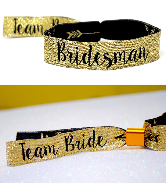 bridesman hen party wristband favour