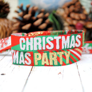 Christmas Party Festival Wristbands Favours