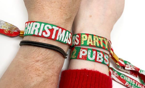 Christmas Party Festival Wristbands Favours