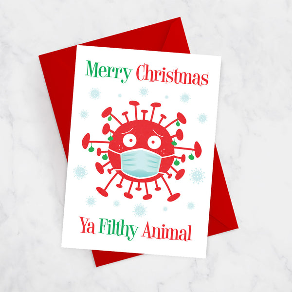 coronavirus covid 19 funny christmas card 2020