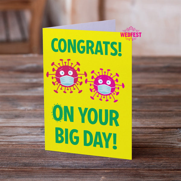coronavirus covid 19 same sex gay lesbian wedding day card congrats lgbt
