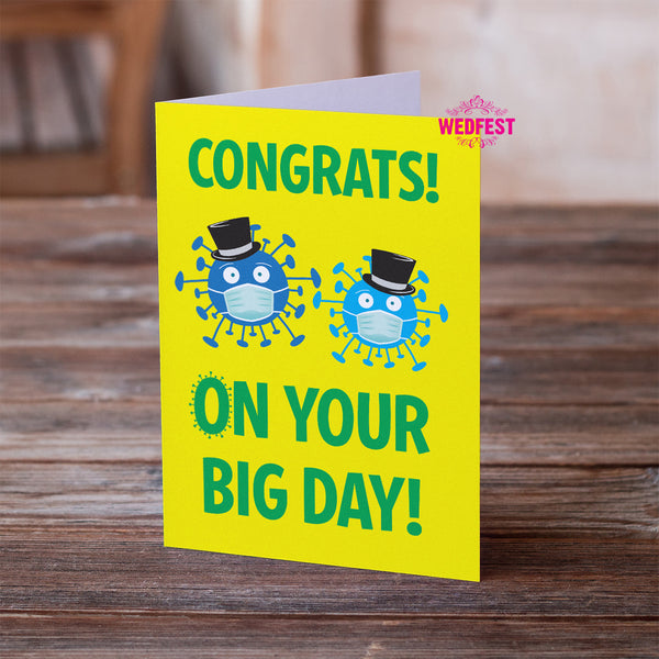 coronavirus covid 19 same sex gay wedding day card lgbt