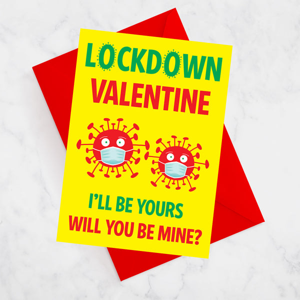coronavirus covid 19 themed valentines day card
