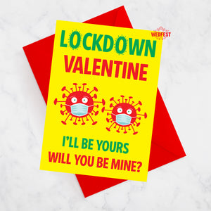 coronavirus covid valentines day card 2021