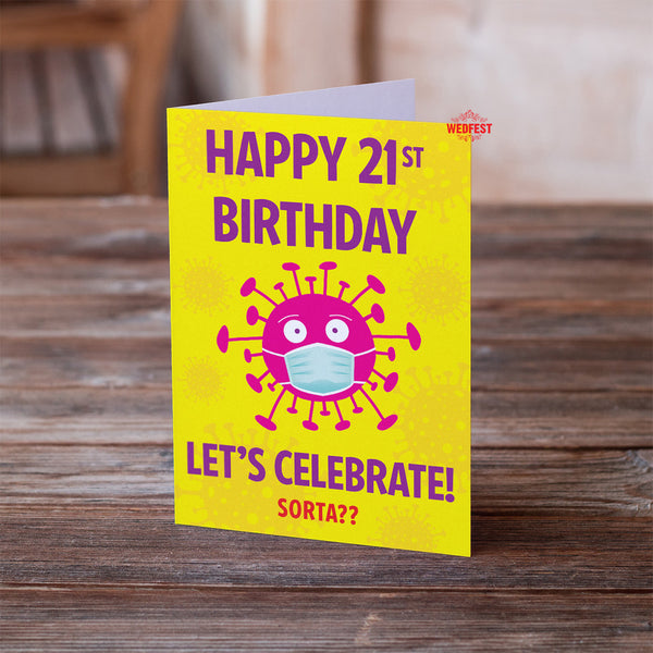 21st birthday card lockdown covid coronavirus