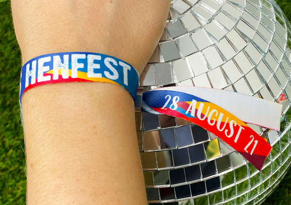 custom henfest hen party festival wristbands
