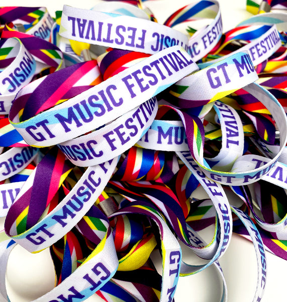 customised festival party fabric wristbands