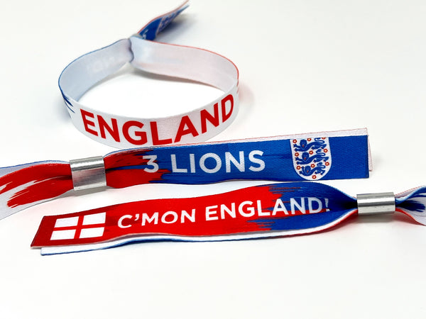 England Football World Cup Supporters Wristband - England Fans 3 Lions / Lionesses Wristbands