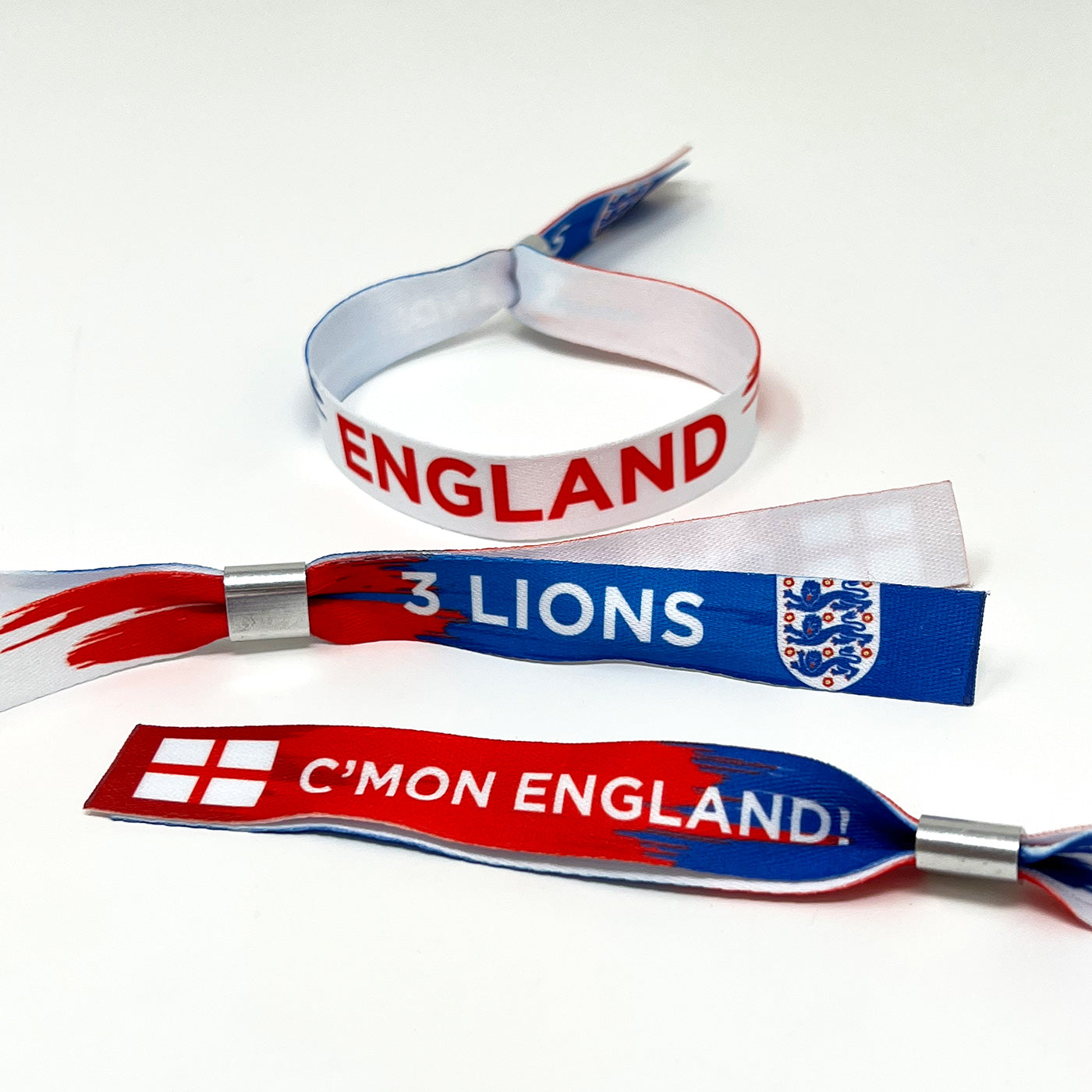 England Football World Cup Supporters Wristband - England Fans 3 Lions / Lionesses Wristbands