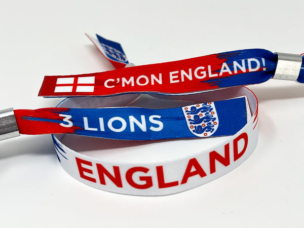 England Football World Cup Supporters Wristband - England Fans 3 Lions / Lionesses Wristbands