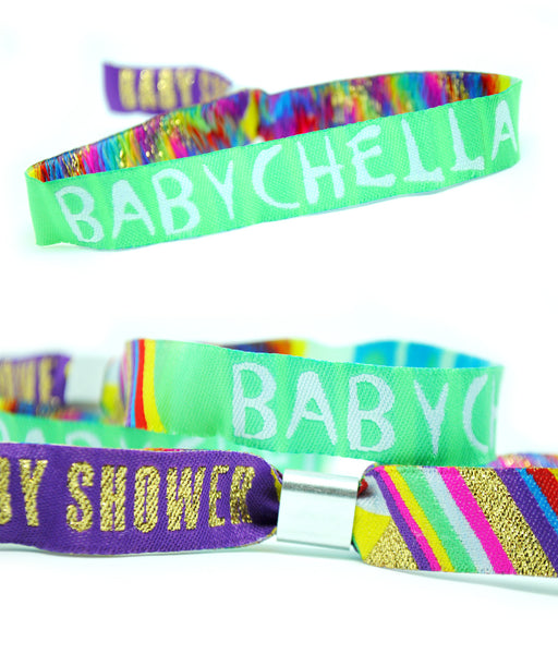 festival baby shower party favours wristbands