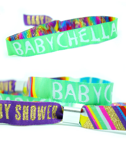 Babychella Baby Shower Festival Party Favour Wristbands