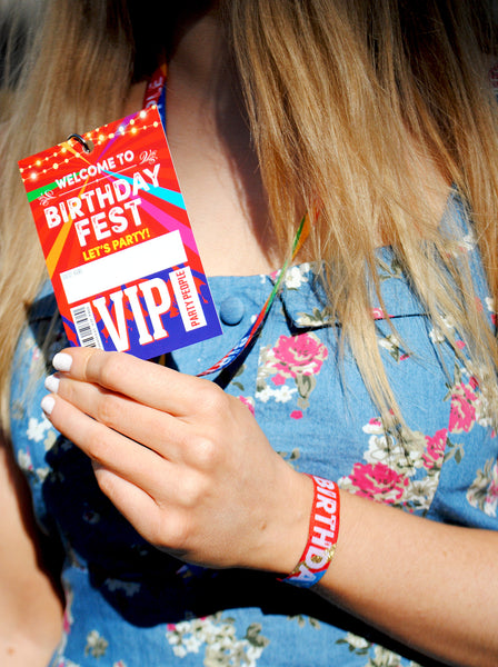 BIRTHDAYFEST ® Festival Birthday Party VIP Lanyards