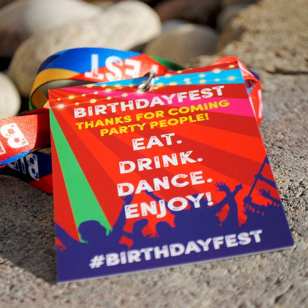 BIRTHDAYFEST ® Festival Birthday Party VIP Lanyards