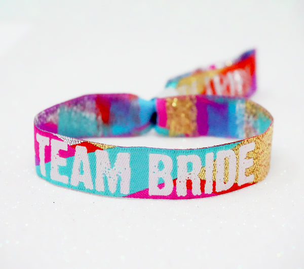 festival hen party team bride wristbands