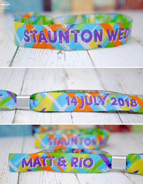 custom festival weddings wristband favors wedfest