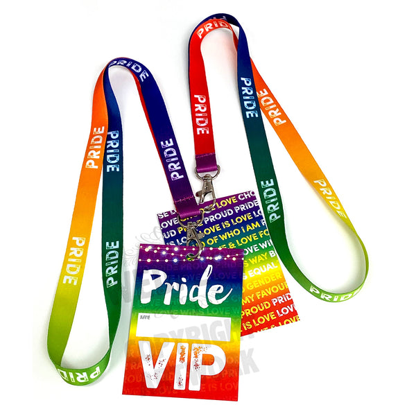 Pride Rainbow VIP Lanyards - Gay Pride Lanyards